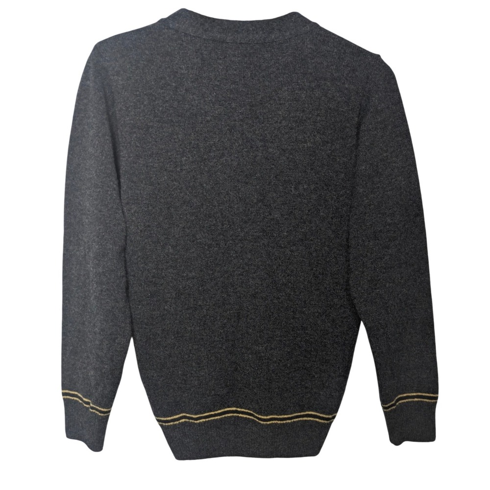 Harry Potter Universal Studios Hufflepuff Wool Cardigan Grey XS NWT - Picture 4 of 6